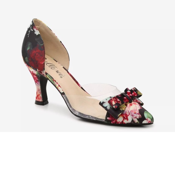 Bellini Cupcake Pump Black Floral Satin Sz. 9 - Picture 10 of 10